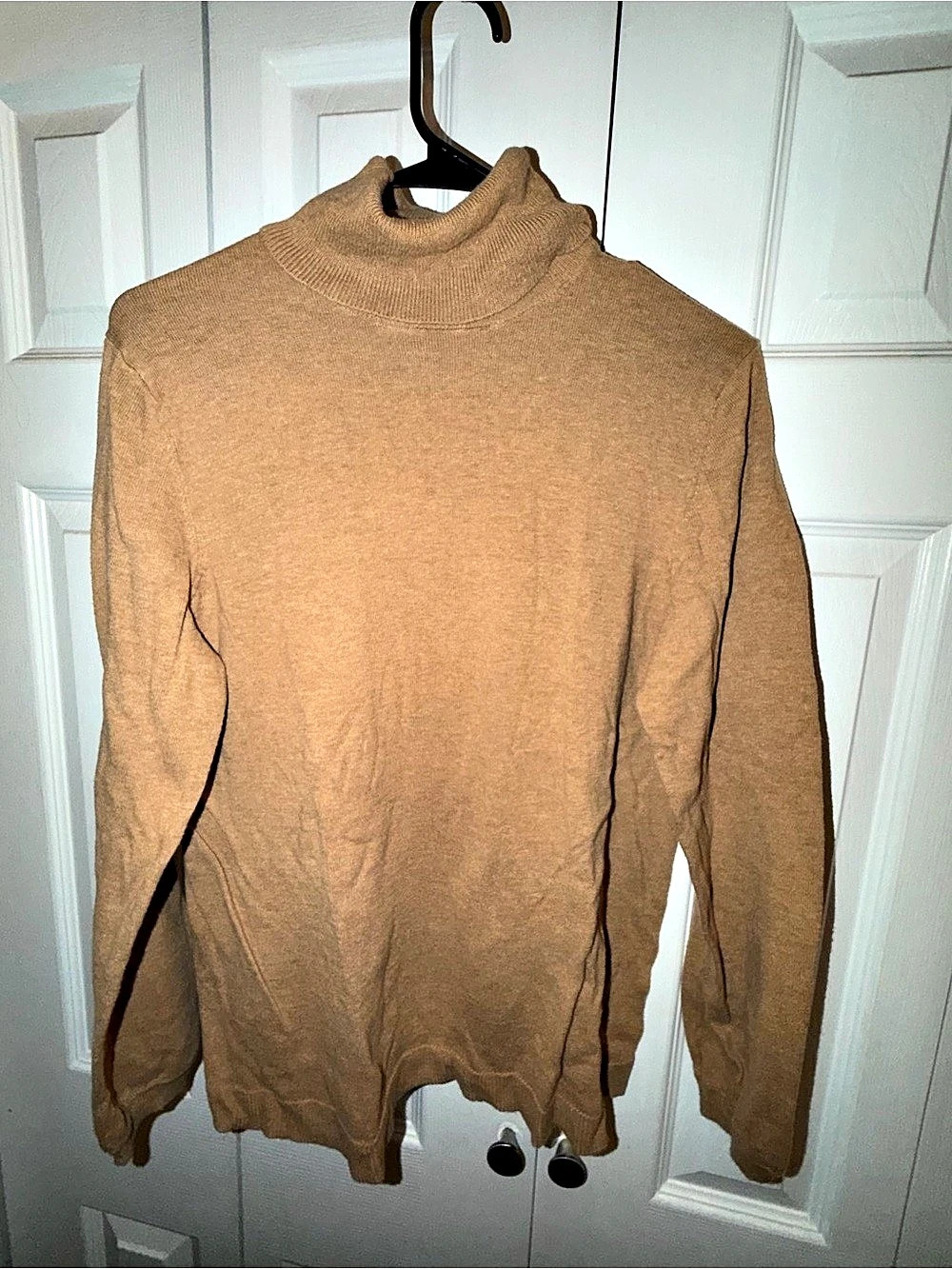 Ellos Women's Ribbed Turtleneck Brown Size Medium